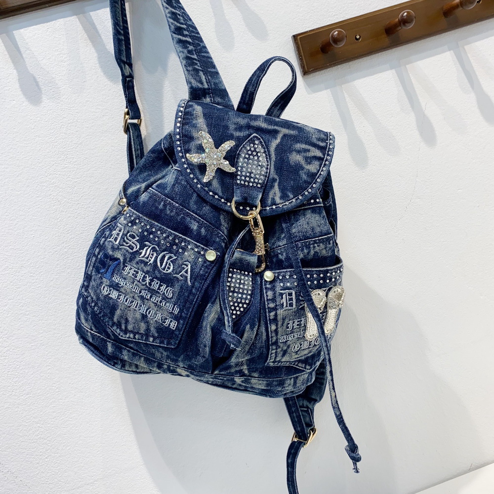 Zaino da donna in denim di lus - Travel Backpack Anti Theft recensione e prezzo